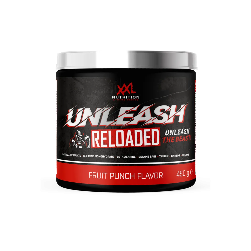 XXL Nutrition Unleash Reloaded - Pre Workout - Fruit Punch (450 gr)