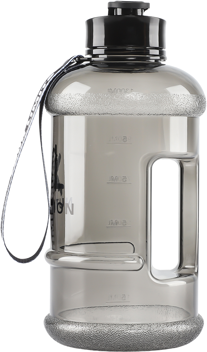 XXL Nutrition Clear Water Bottle - Black Smoke (1 stuk)