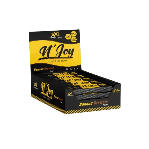 XXL Nutrition N'joy Protein Bar - Banana Brownie (15 x 55 gr)