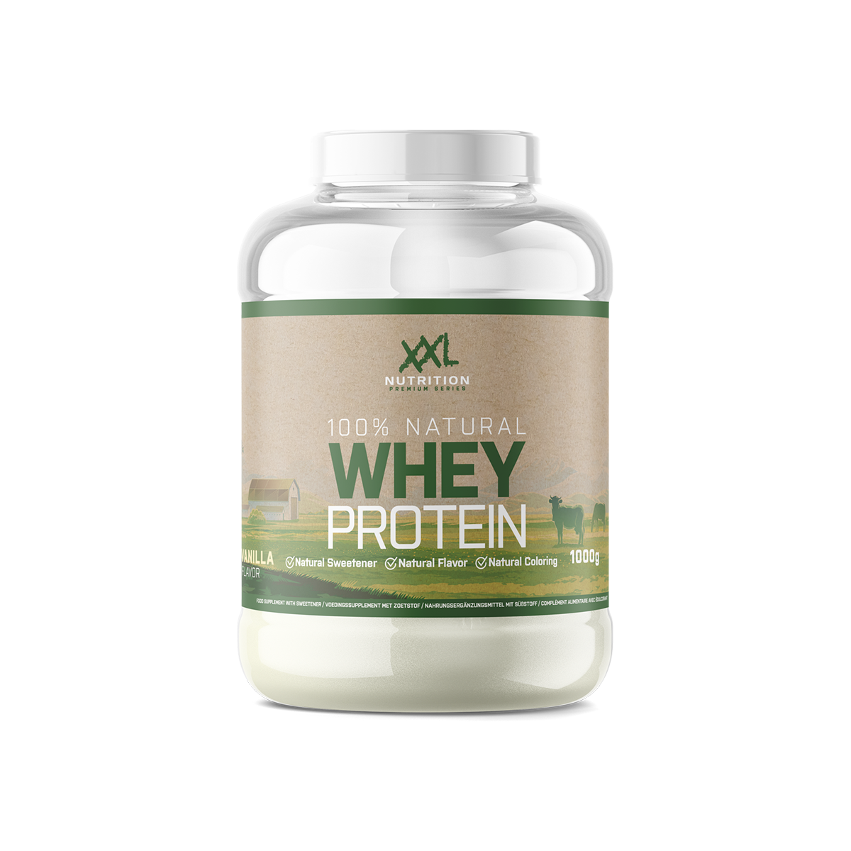 XXL Nutrition 100% Natural Whey Protein - Vanille (1000 gr)