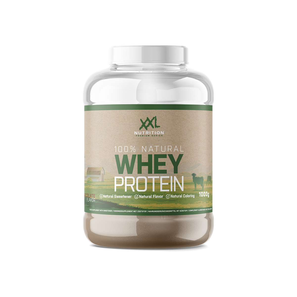 XXL Nutrition 100% Natural Whey Protein - Chocolade (1000 gr)