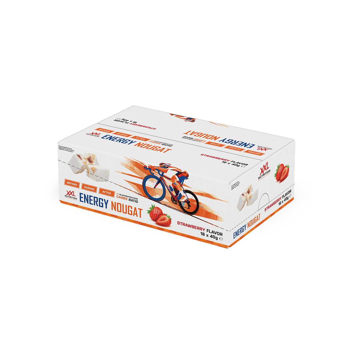 XXL Nutrition Energy Nougat - Aardbei (16 x 40 gr)