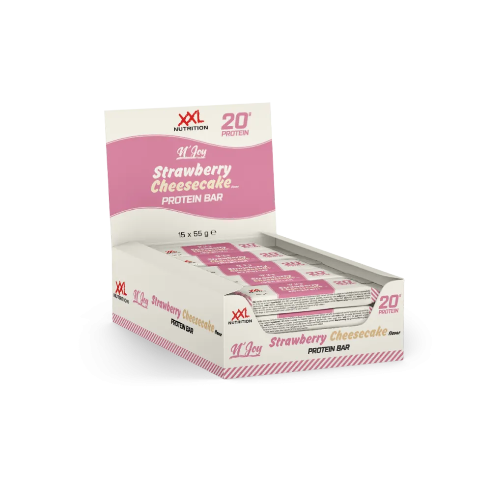 XXL Nutrition N'joy Protein Bar - Strawberry Cheesecake (15 x 55 gr)