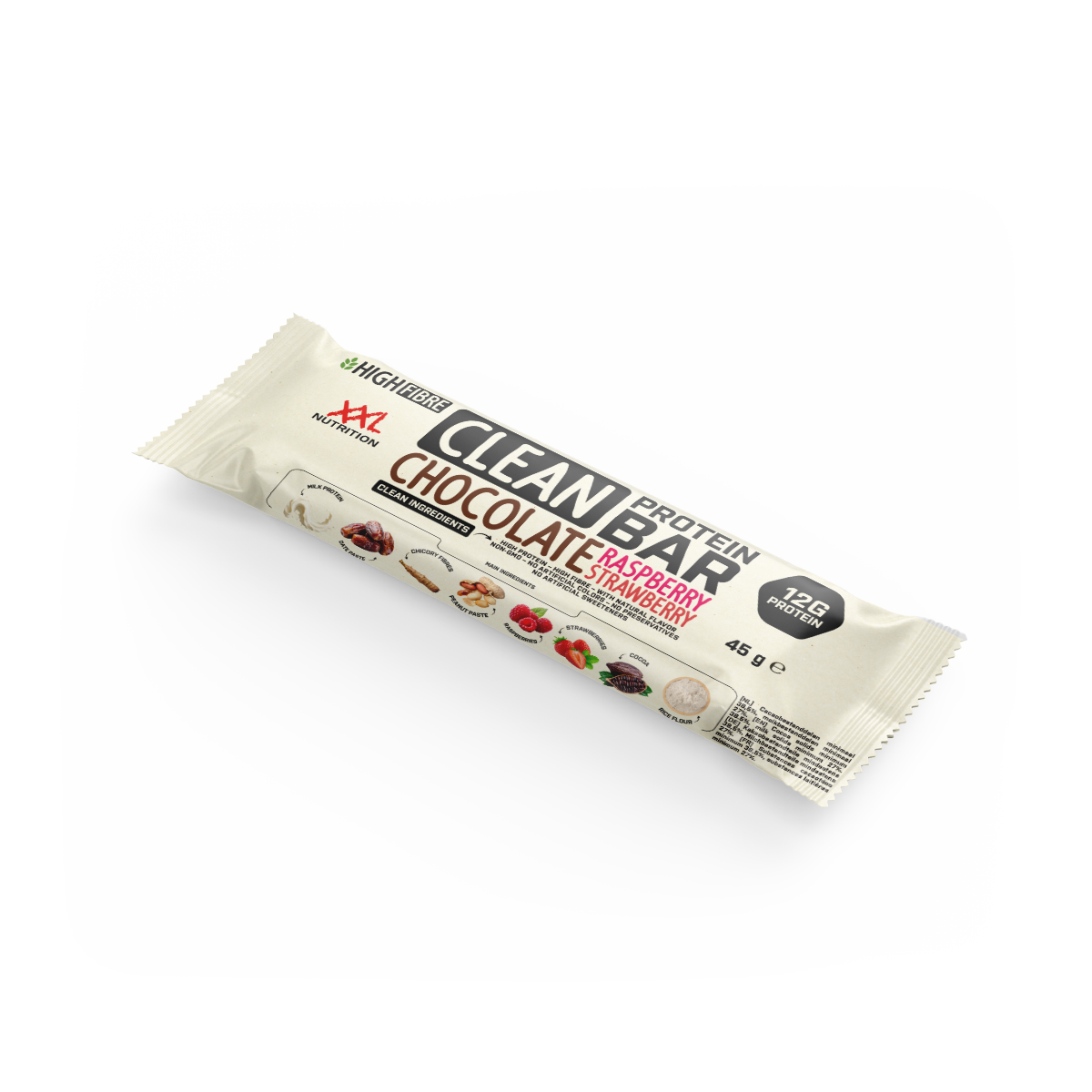 XXL Nutrition Clean Protein Bar - Chocolade Aardbei-framboos (16 stuks)