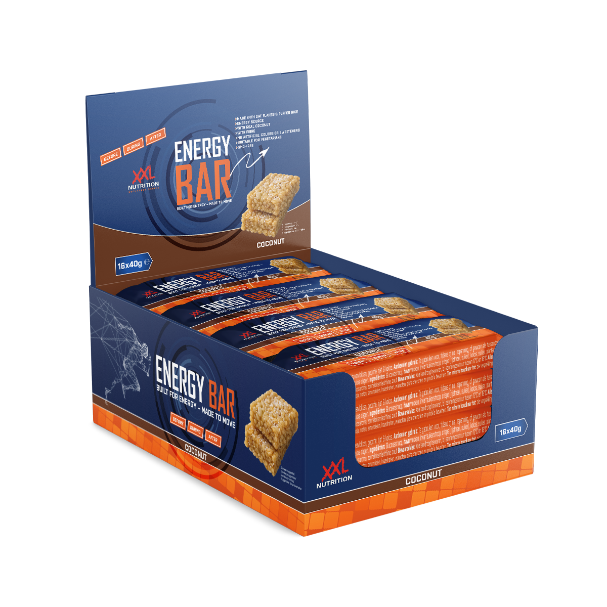 XXL Nutrition Energy Bar - Kokos (16 x 40 gr) (16 stuks)