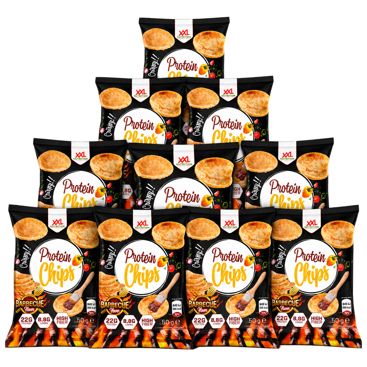 XXL Nutrition Protein Chips - BBQ (10 x 50 gr)