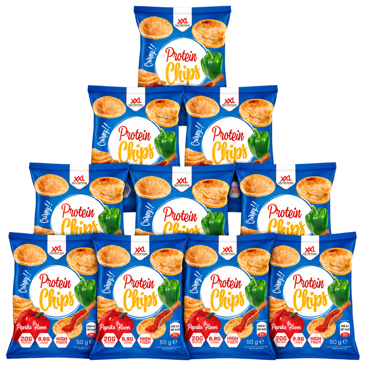 XXL Nutrition Protein Chips - Paprika (10 x 50 gr)