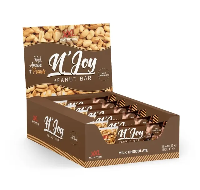 XXL Nutrition N'joy Peanut Bar Melk Chocolade (15 x 40 gr)