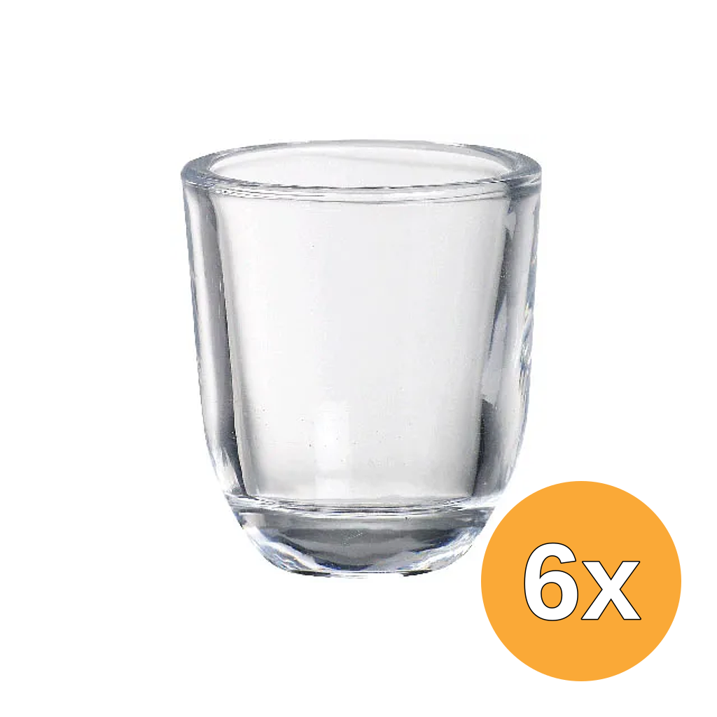 6x Bolsius Houder Glas Voor Votive Rond 65/58 Transparant (1 stuk)