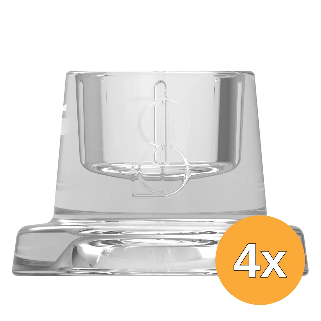 4x Bolsius Glazen Tafelkaars Houder 40/58 Transparant (1 stuk)