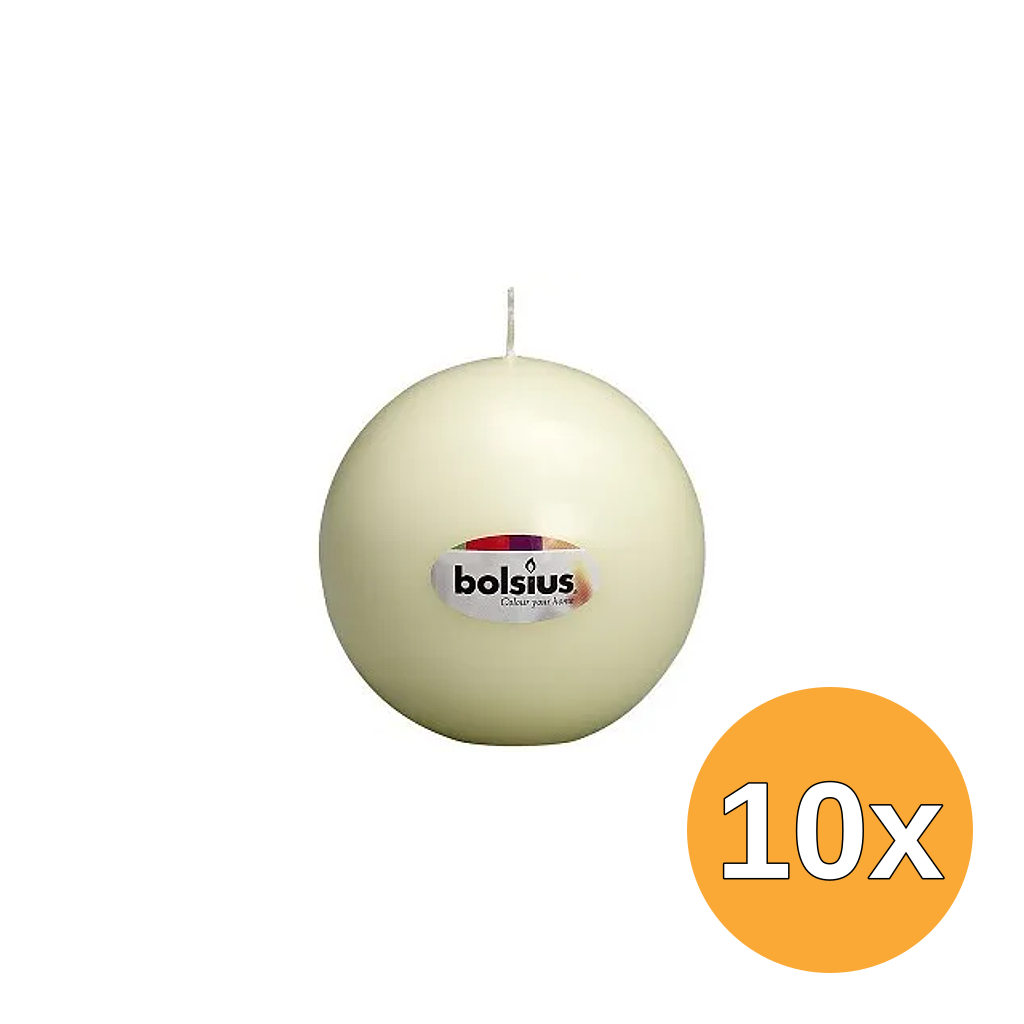 10x Bolsius Bolkaars Ø 70 Mm Ivoor (1 stuk)