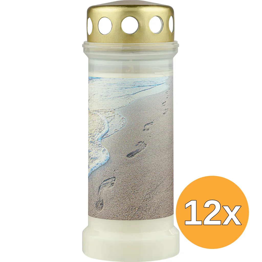 12x Bolsius Graflicht Nr 6 Met Deksel Strand (1 stuk)