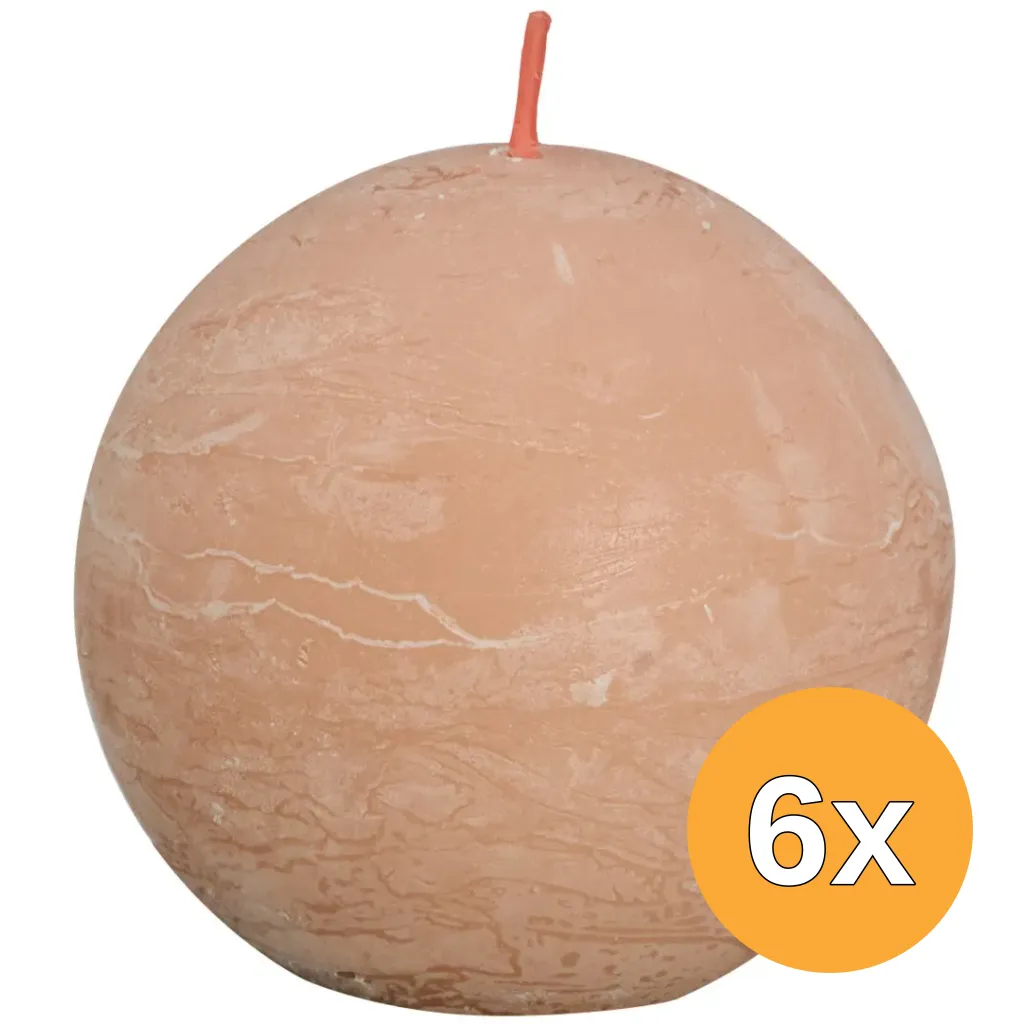6x Bolsius Rustiek Bolkaars Shine 76 Misty Pink (1 stuk)
