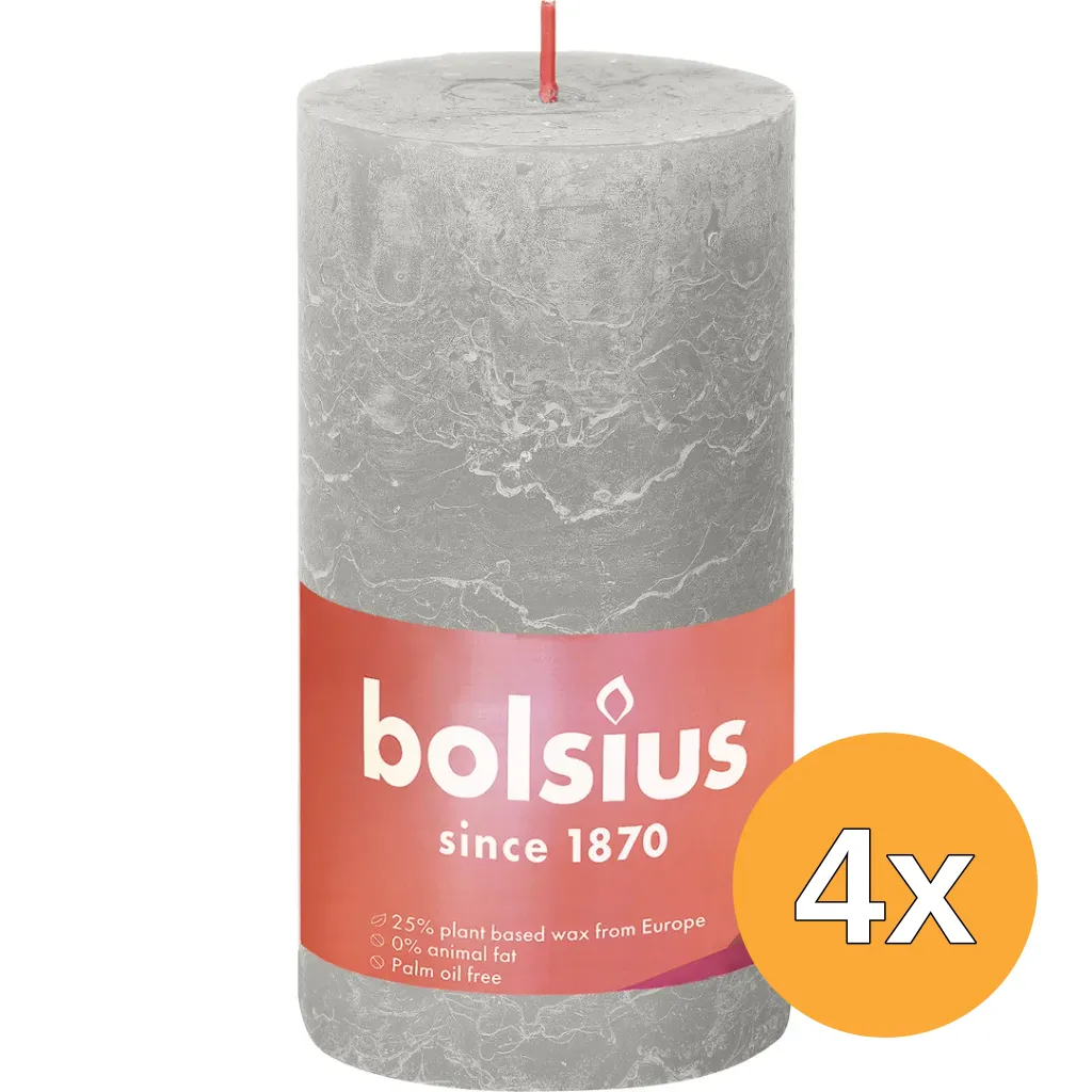 4x Bolsius Shine Rustiekkaars 130/68 Sandygrey (1 stuk)