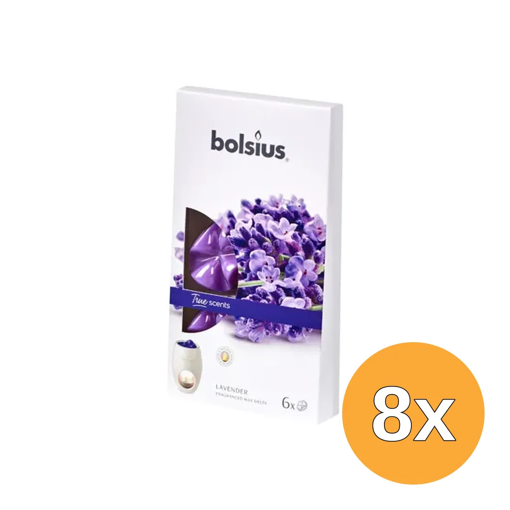 8x Bolsius True Scents Waxmelts Lavender (6 stuks)