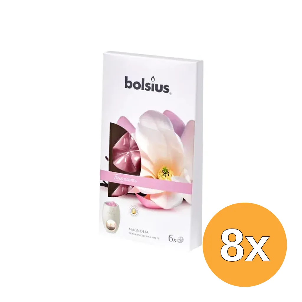 8x Bolsius True Scents Waxmelts Magnolia (6 stuks)