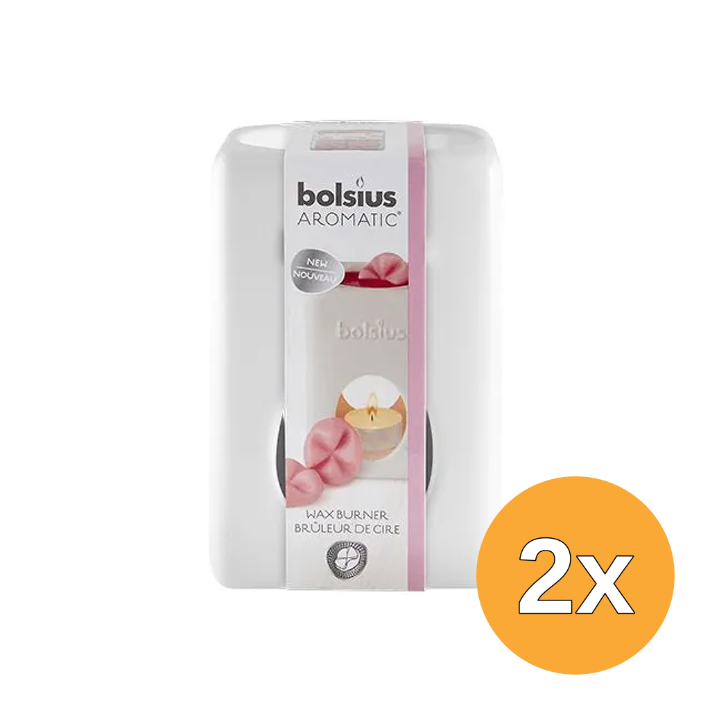 2x Bolsius Aromatic Wax Burner Vierkant (1 stuk)