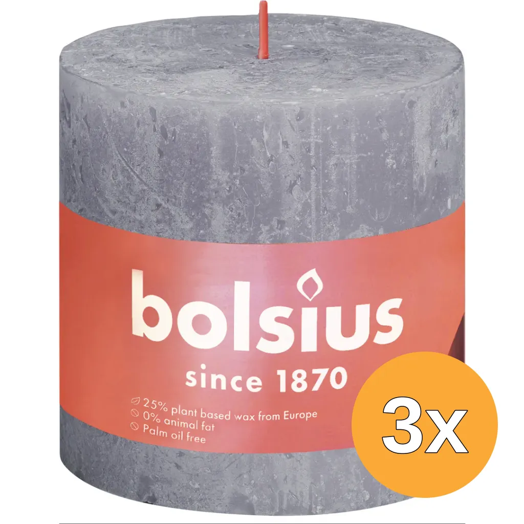 3x Bolsius Shine Rustiekkaars Frosted Lavender (1 stuk)