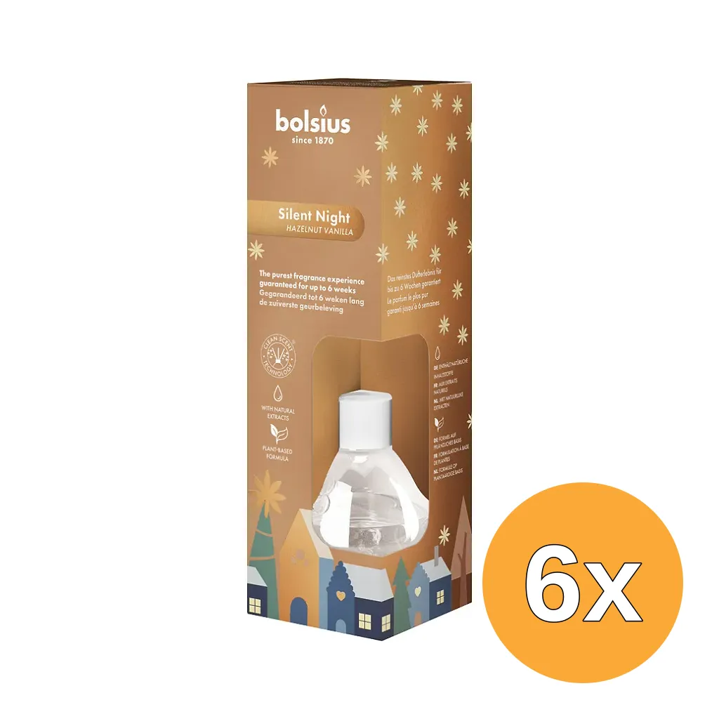 6x Bolsius Geurverspreider 60 ml True Glow Silent Night (1 stuk)