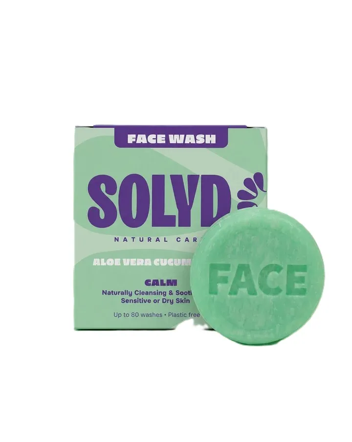 Solyd Face Wash Bar Aloe Vera - Cucumber (60 gr)