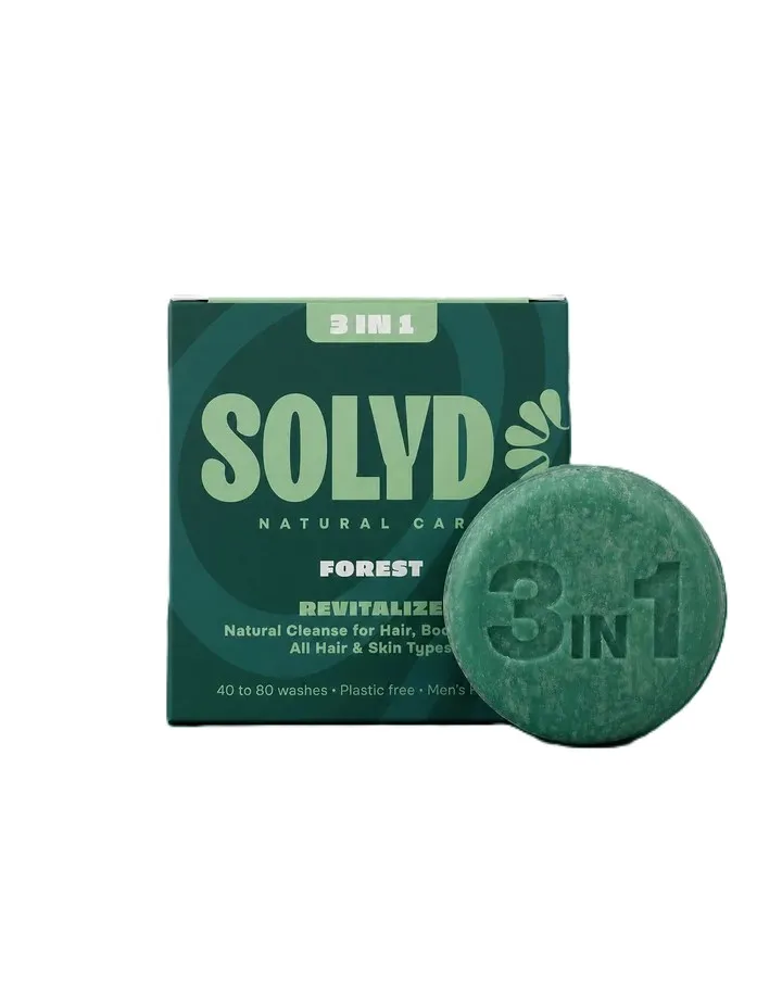 Solyd 3-in-1 Face Body Hair Bar Forest (60 gr)