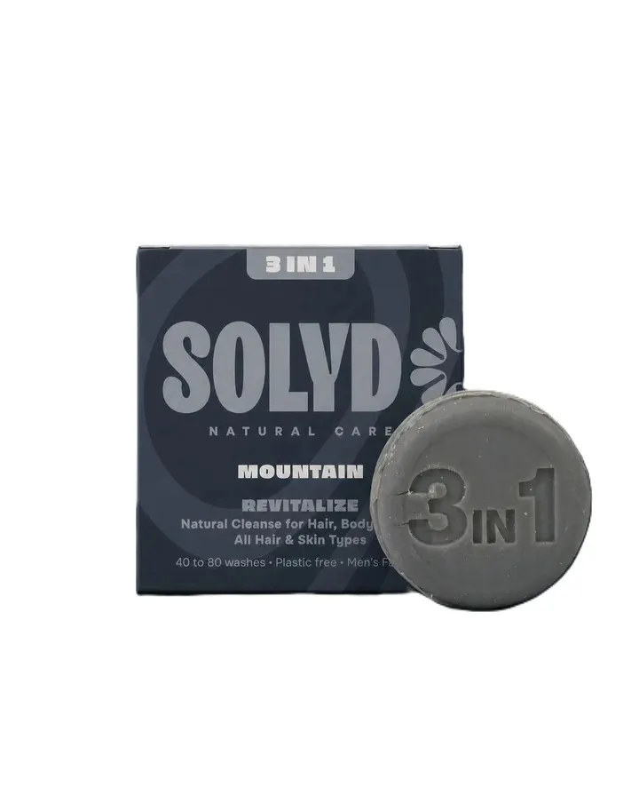 Solyd 3-in-1 Face Body Hair Bar Mountain (60 gr)