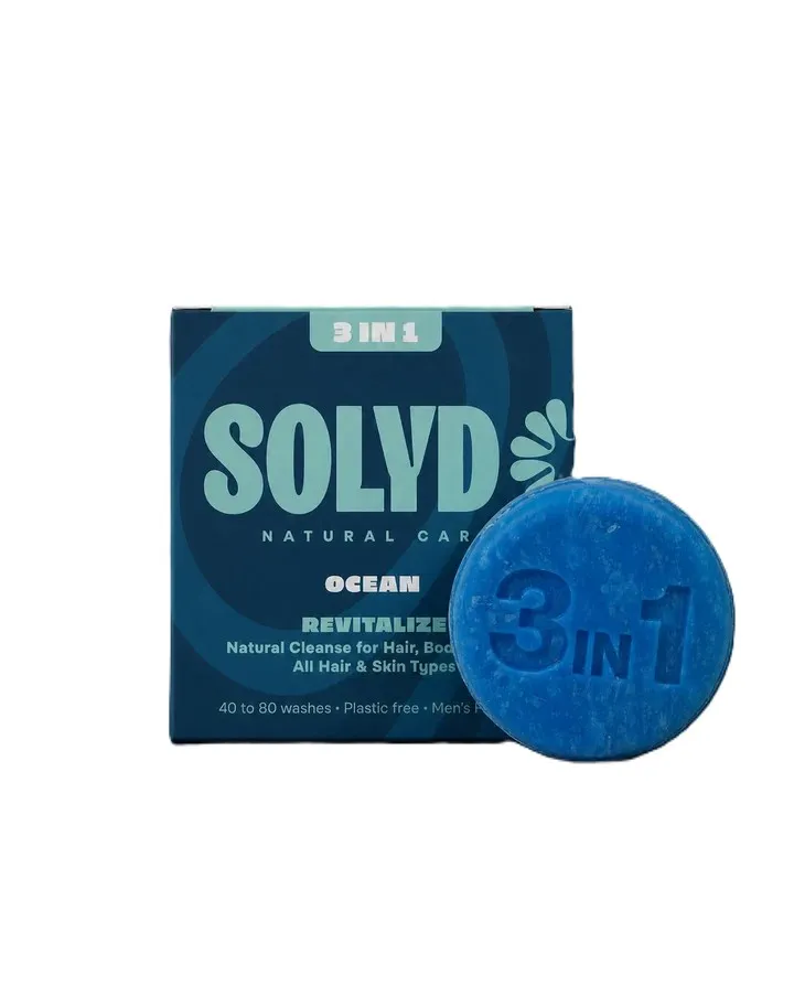 Solyd 3-in-1 Face Body Hair Bar Ocean (60 gr)