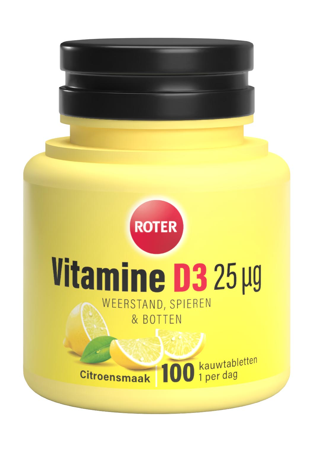 Roter Vitamine D3 25µg Citroen (100 tabletten)