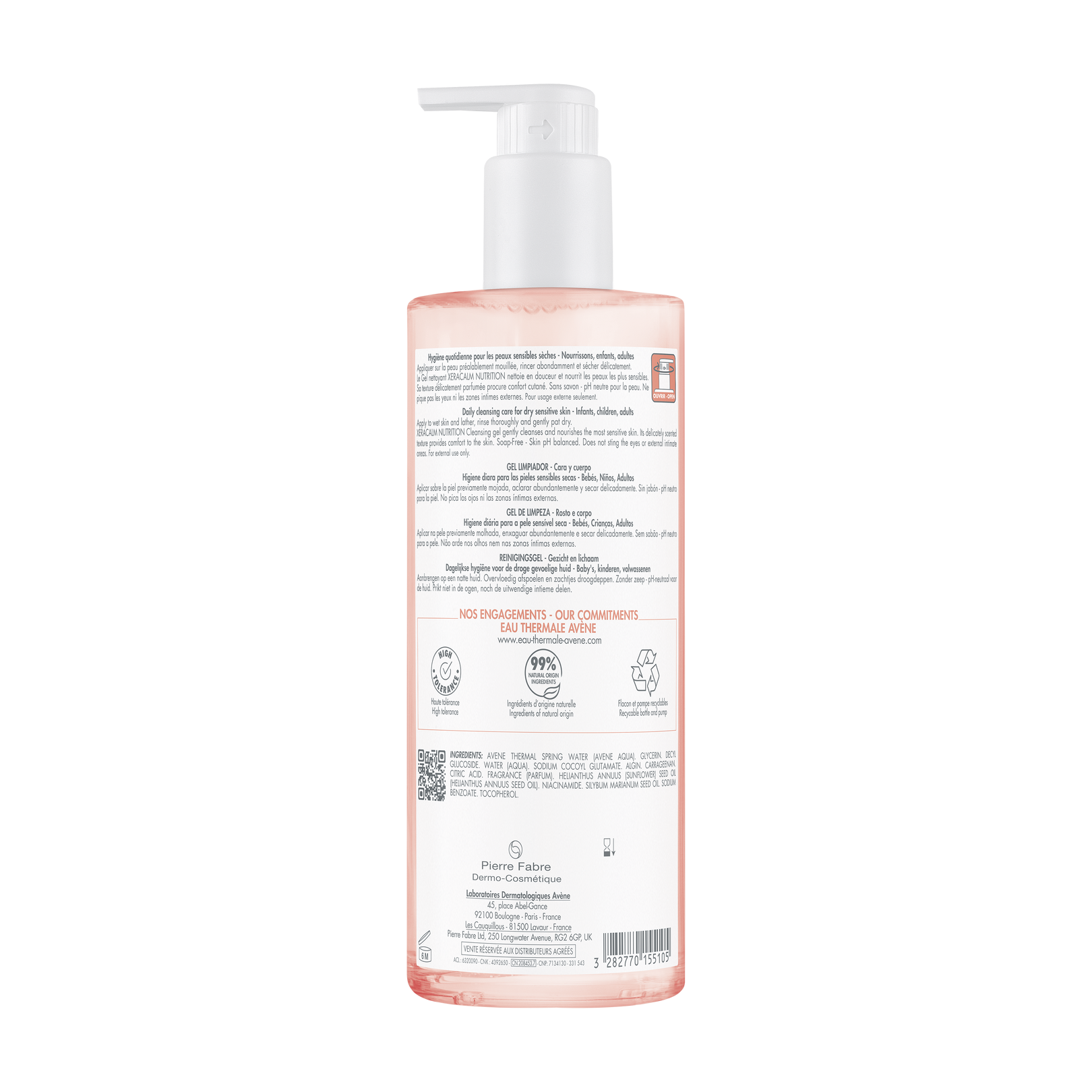 Avène Xeracalm Nutrition Reinigingsgel (500 ml) - image 2
