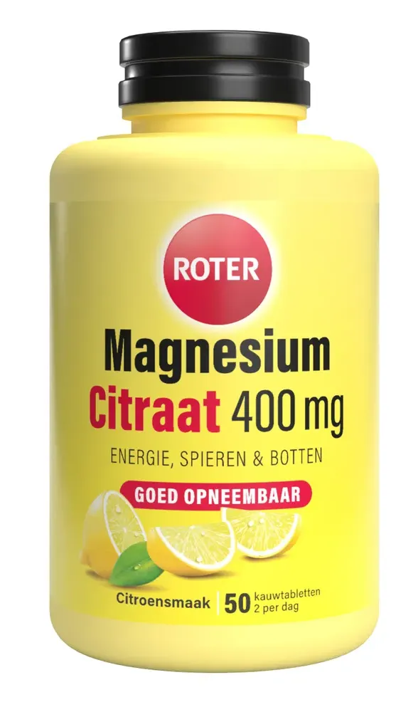 Roter Magnesium Citraat Citroen (50 tabletten)