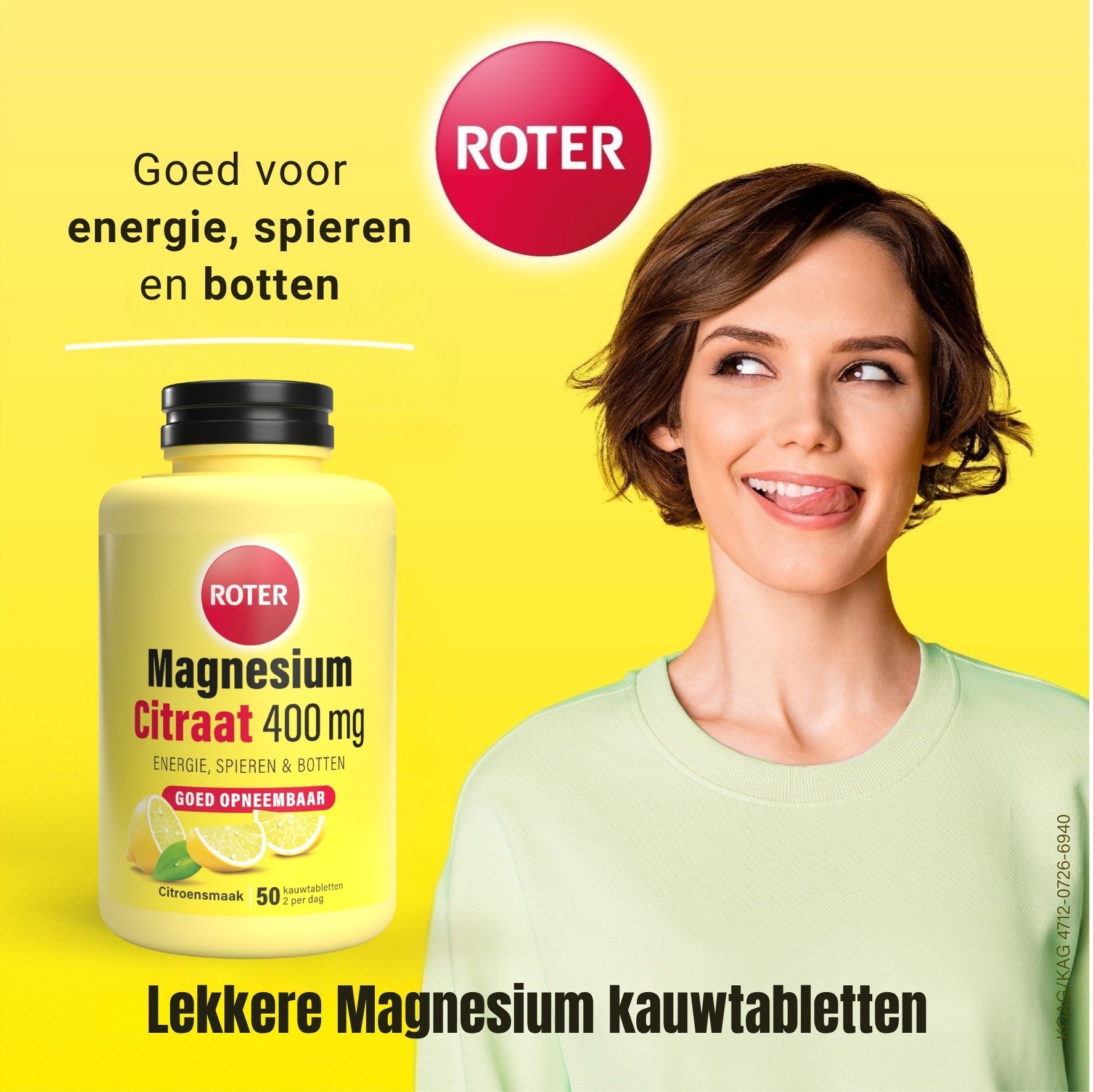 Roter Magnesium Citraat Citroen (50 tabletten)