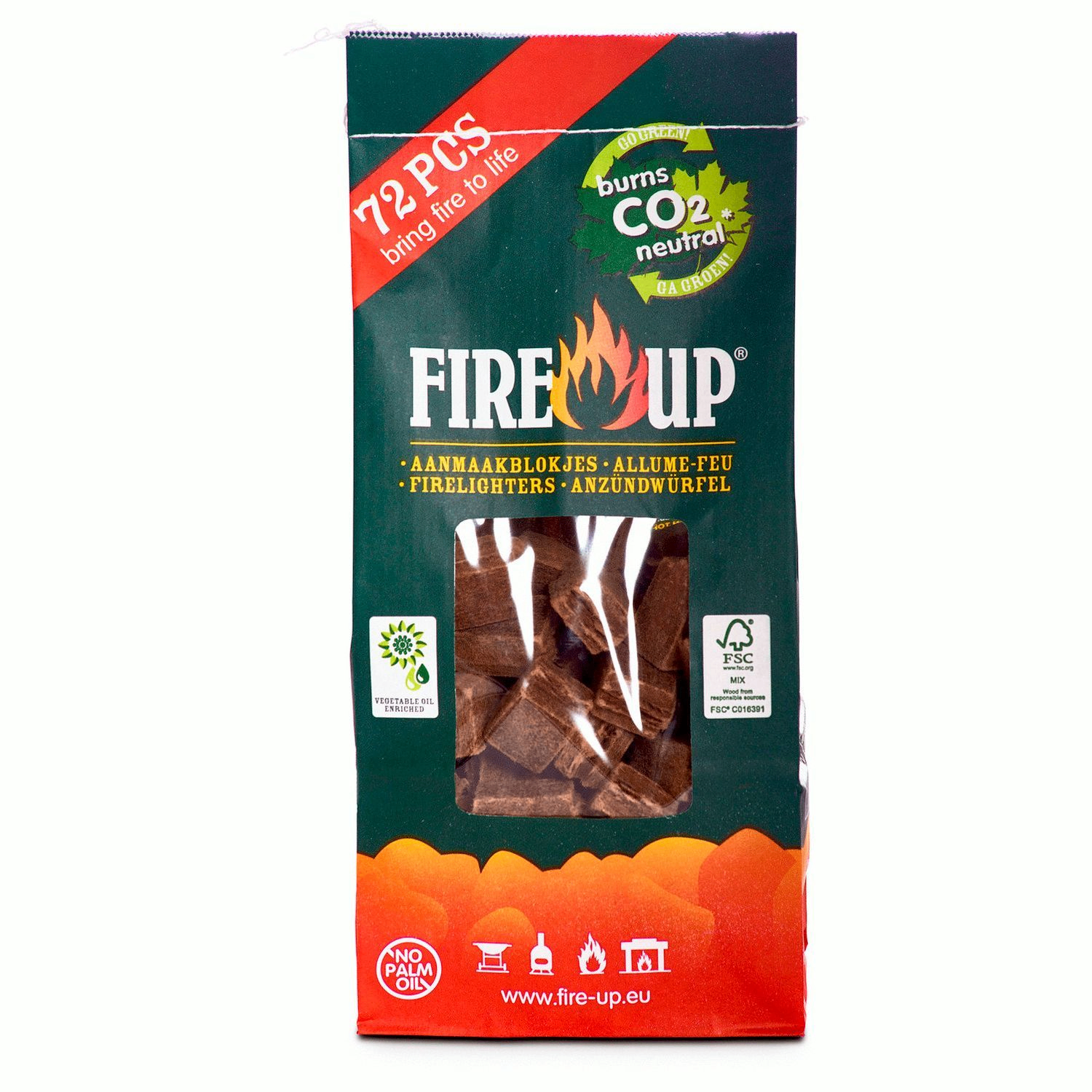 Fire-up Aanmaakblokjes Zak (72 stuks)