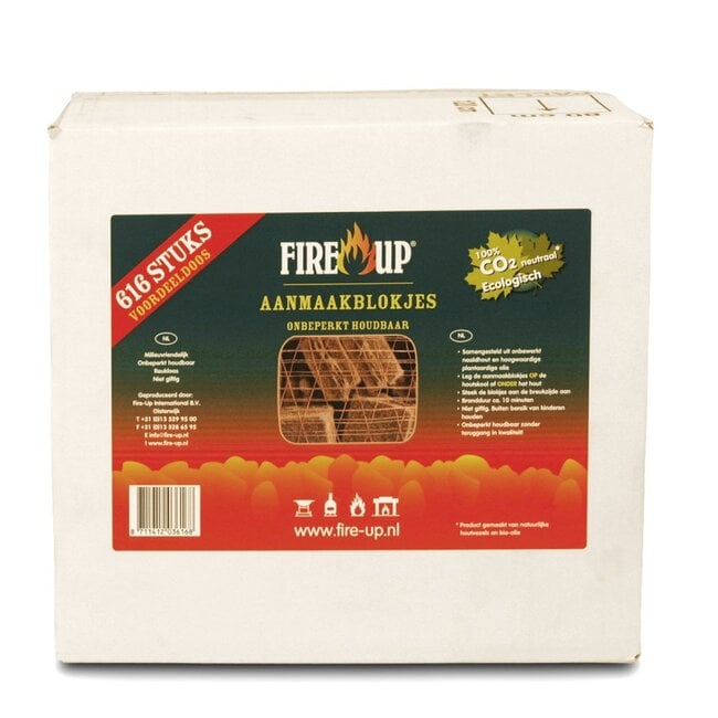 Fire-up Aanmaakblokjes Doos (616 stuks)