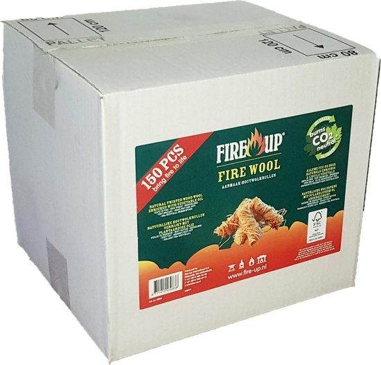 Fire-up Aanmaakhoutwol Doos (150 stuks)