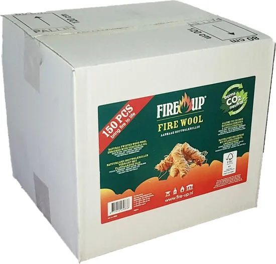 Fire-up Aanmaakhoutwol Doos (150 stuks)