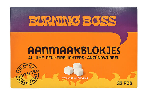 Burning Boss Witte Aanmaakblokjes (32 stuks)