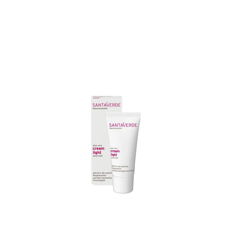 Santaverde Aloe vera cream light parfumvrij (30 ml)