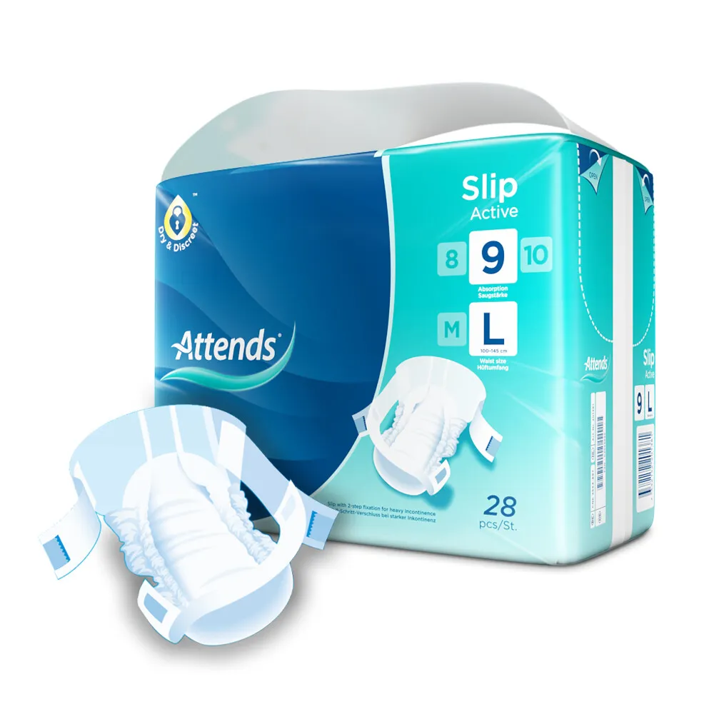 Attends Slip Active 9 Maat L (28 Stuks)