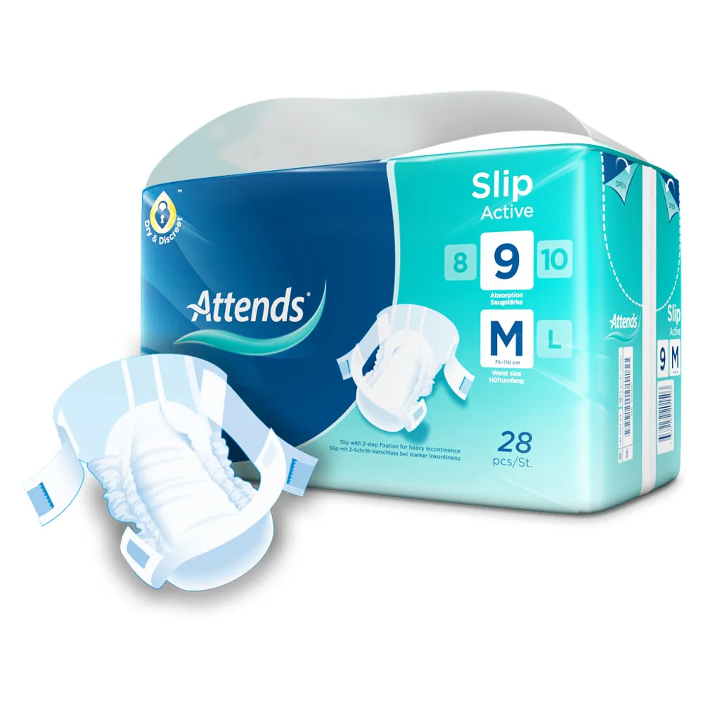 Attends Slip Active 9 Maat M (28 stuks)
