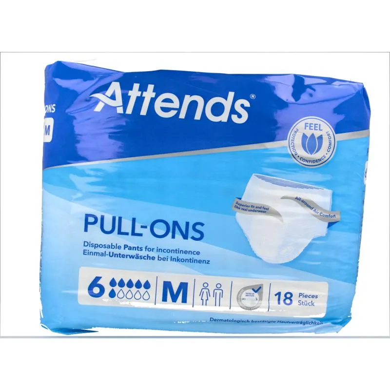 Attends Pull-Ons 6 Maat M (18 Stuks)