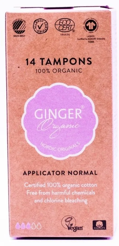 Ginger Organic Tampon normaal met applicator (14 stuks)