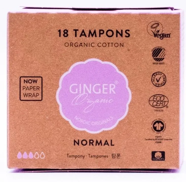 Ginger Organic Tampons normaal (18 stuks)