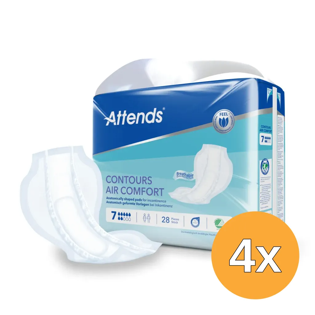4x Attends Contours Air Comfort 7 (28 stuks)