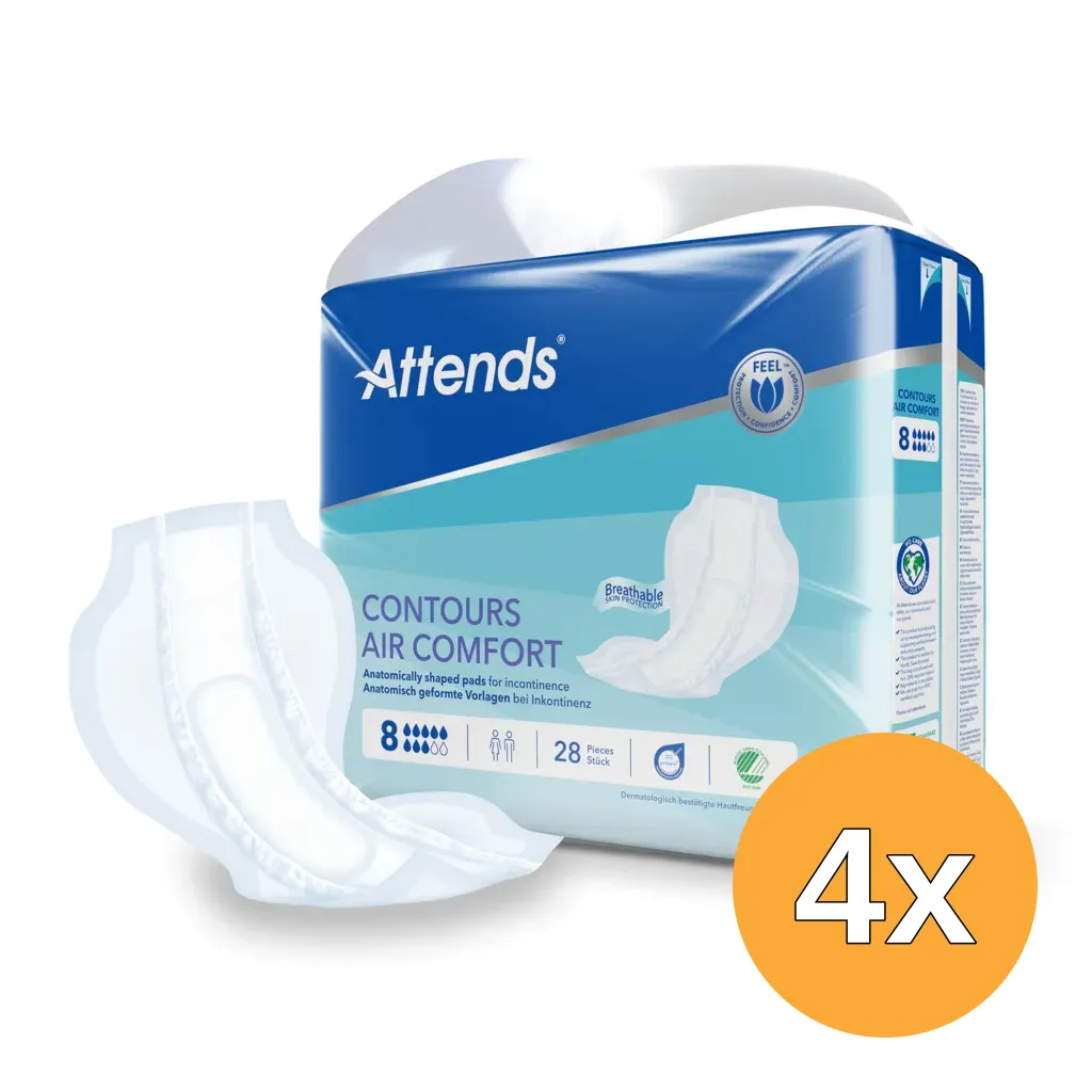 4x Attends Contours Air Comfort 8 (28 stuks)