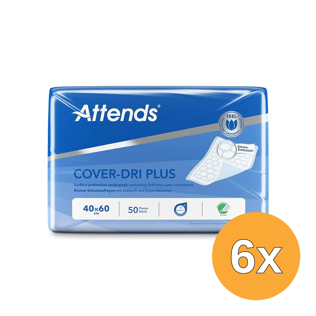 6x Attends Cover Dri+ 40 X 60 (50 stuks)
