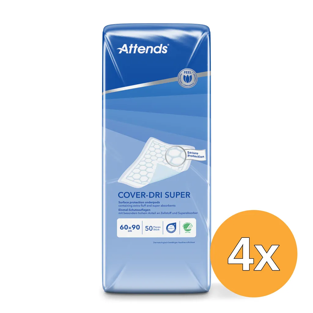 4x Attends Cover Dri+ 60 X 90 (50 stuks)