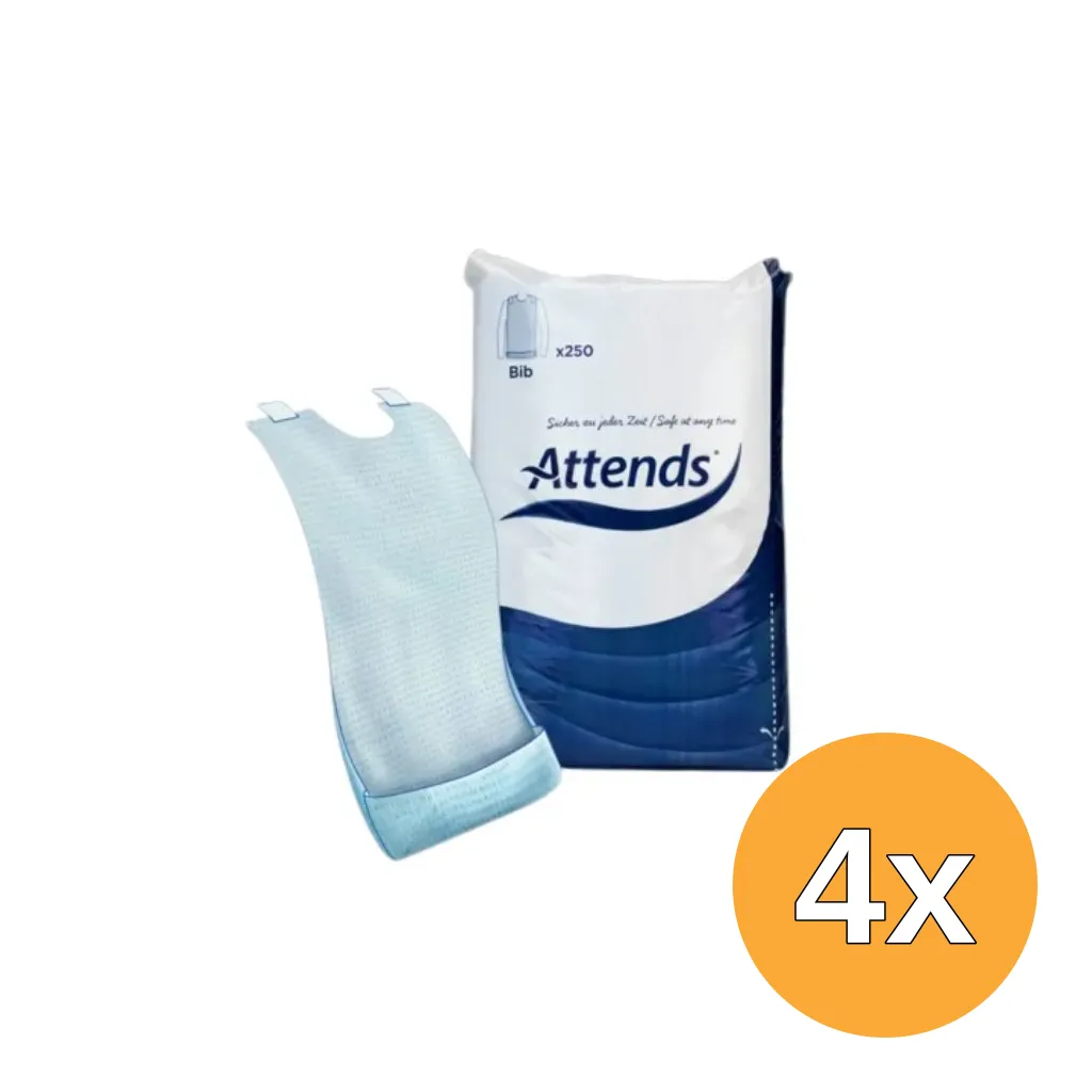 4x Attends Disposable Bib (250 stuks)