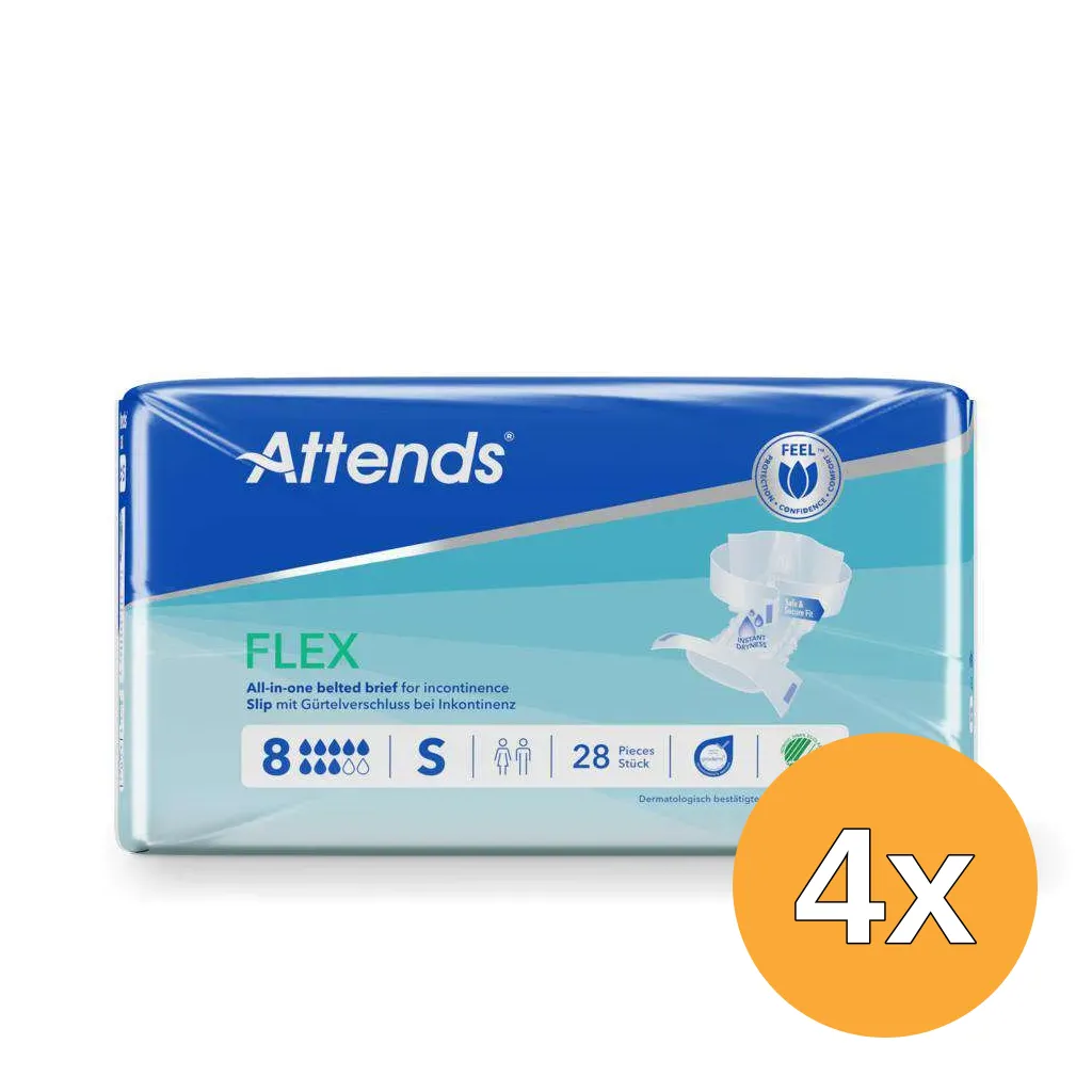 4x Attends Flex 8 Maat S (28 stuks)