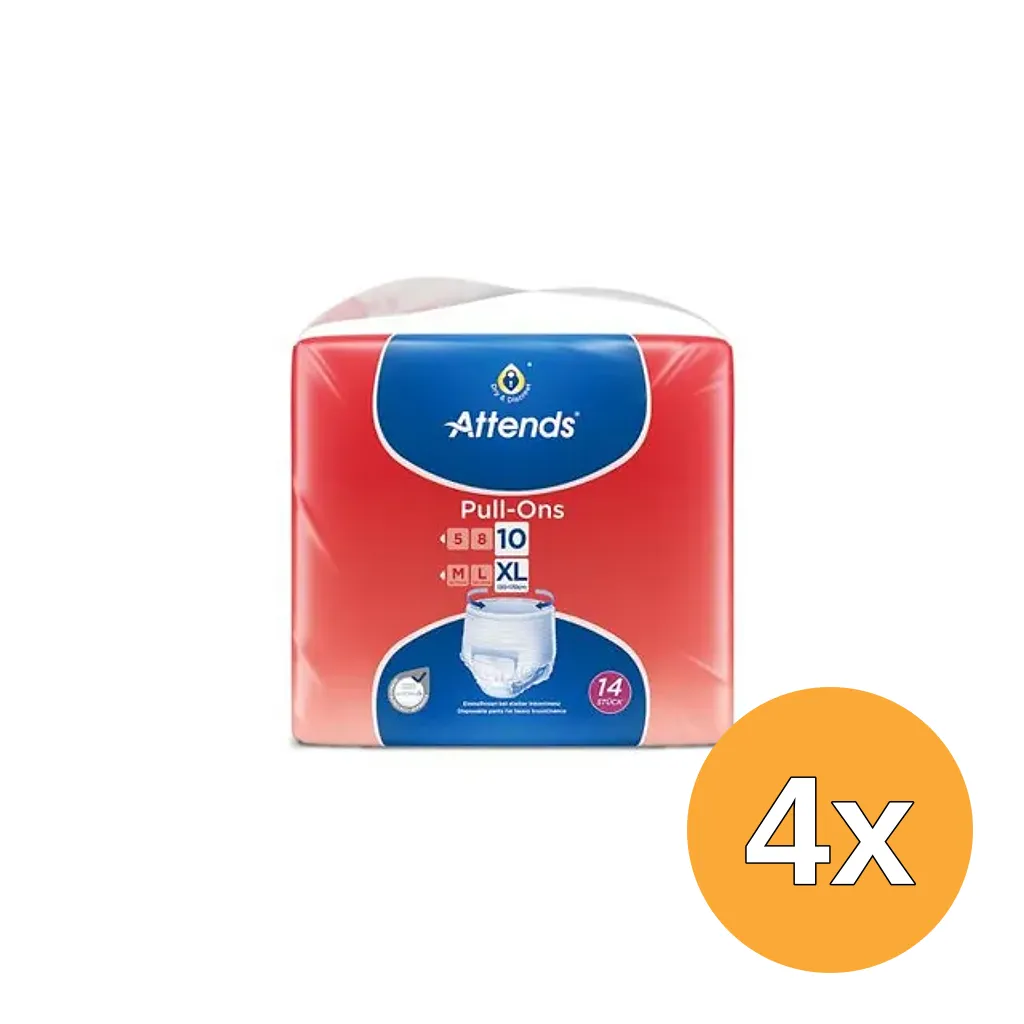 4x Attends Pull-ons 10 maat XL (14 stuks)