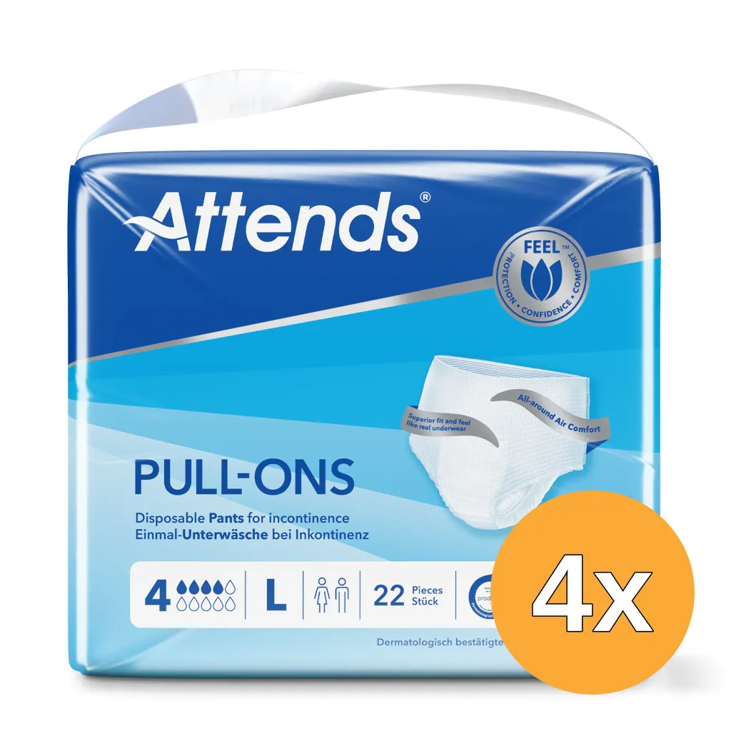 4x Attends Pull-Ons 4 Maat L (22 stuks)